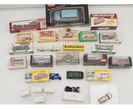 A mixed tray of modern diecast vehicles by CORGI, SCHUCO and others - G/VG in F/VG boxes (Q)