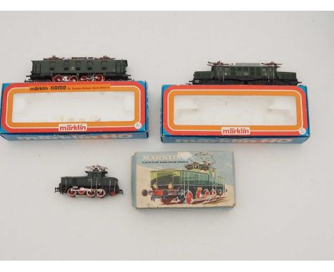 A quantity of MARKLIN HAMO 2-rail HO gauge German outline electric locomotives - G/VG in G boxes (3)
