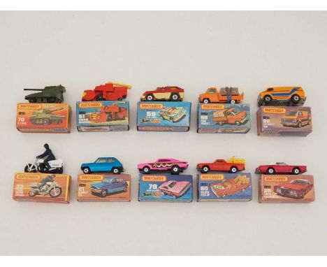 A group of MATCHBOX SUPERFAST diecast vehicles - all in type J and K boxes - VG in G/VG boxes (10)