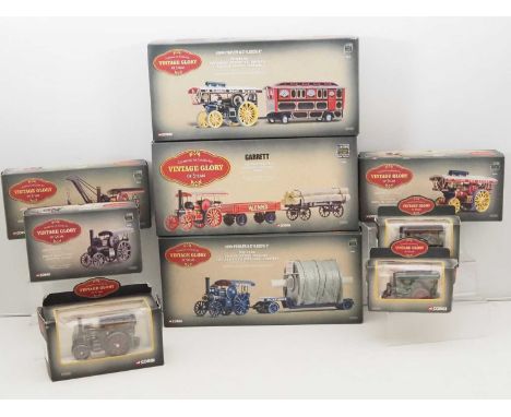A group of CORGI 1:50 scale diecast steam engines and steam lorries from the 'Vintage Glory of Steam' range - VG in F/VG boxe