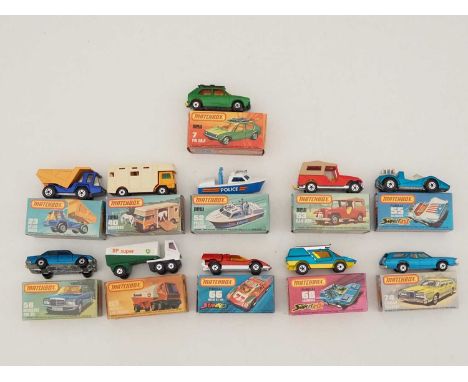 A group of MATCHBOX SUPERFAST diecast vehicles - all in type J and K boxes - VG in G/VG boxes (11)