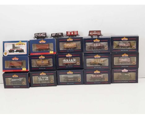 A group of mostly boxed BACHMANN OO gauge wagons to include several Warley Show limited editions - VG in G/VG boxes (where bo