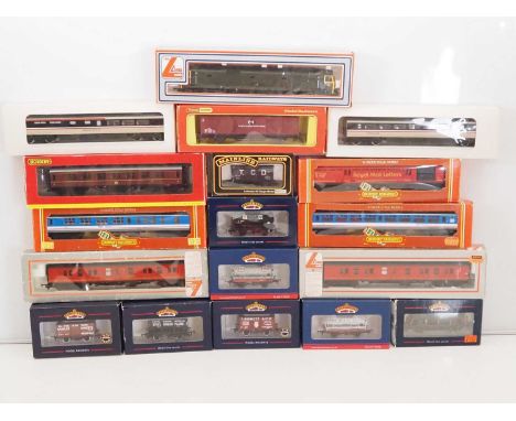 A mixed group of OO gauge rolling stock by LIMA, BACHMANN, HORNBY and others to include a LIMA class 50 diesel locomotive and