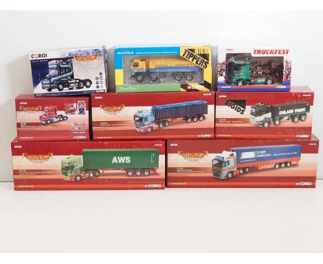 A group of CORGI 1:50 scale diecast articulated lorries, tractor units and rigid trucks - VG/E in VG boxes (8)
