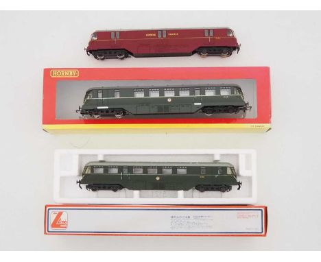 A group of ex-GWR OO gauge diesel railcars by LIMA and HORNBY - G/VG in G/VG boxes (where boxed) (3)