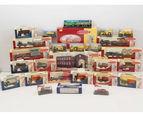 A group of LLEDO and CORGI TRACKSIDE 1:76 scale diecast vans and lorries together with some other similar models - VG in G/VG