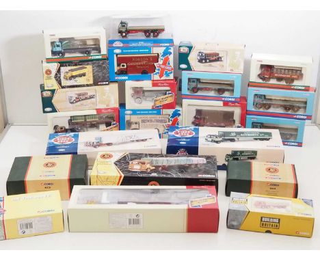 A group of CORGI 1:50 scale articulated and rigid diecast lorries from various ranges - VG/E in VG boxes (22)