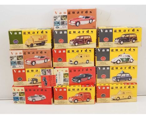 A quantity of LLEDO Vanguards in 1:43 and 1:64 scales comprising cars and vans - VG in G/VG boxes (13)