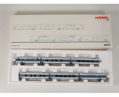 A MARKLIN 41771 HO gauge DB 'InterCity Night' Talgo coach set - VG/E in VG box