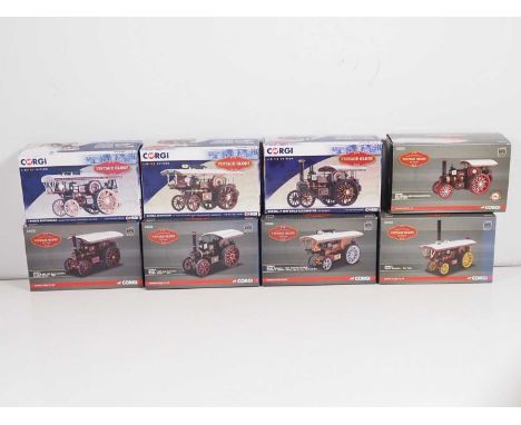 A group of CORGI 1:50 scale diecast steam road locomotives and Showman engines from the 'Vintage Glory of Steam' series - VG/