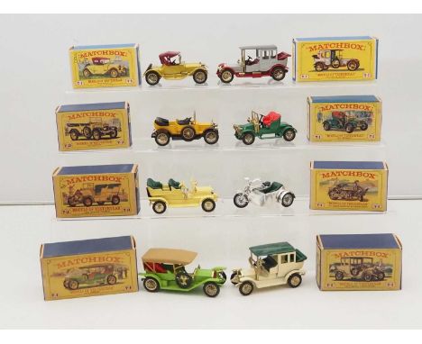 A group of vintage MATCHBOX MODELS OF YESTERYEAR all in Type E boxes comprising: Y-2, Y-3, Y-6, Y-7, Y-8, Y-9, Y-13 and Y-16 