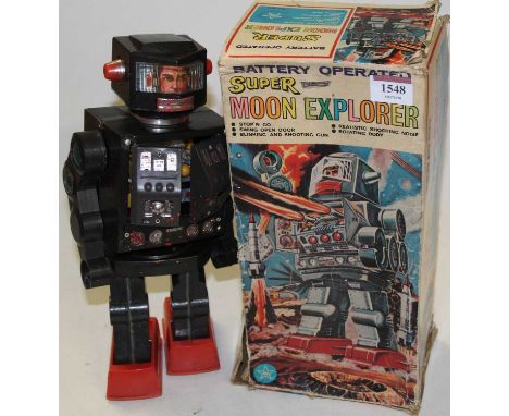 An original boxed battery operated Super Moon Explorer Robot