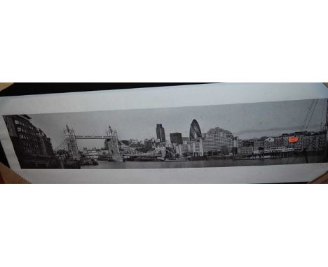 Jeffrey Jaye - Tower Bridge, London, monochrome photographic print; and two others being the London Eye and London through th