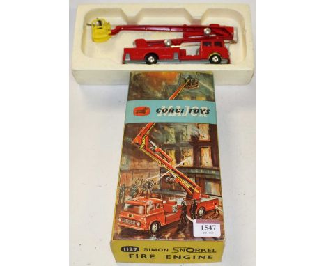 A Corgi Toys 1127 Simon Snorkel fire engine in original box