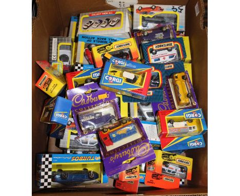 One box containing a quantity of mixed modern diecast, to include Matchbox, Corgi, Hot Wheels Turbo etc