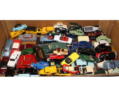 One box containing a quantity of modern issue diecast, to include Dinky, Solido, Corgi etc 