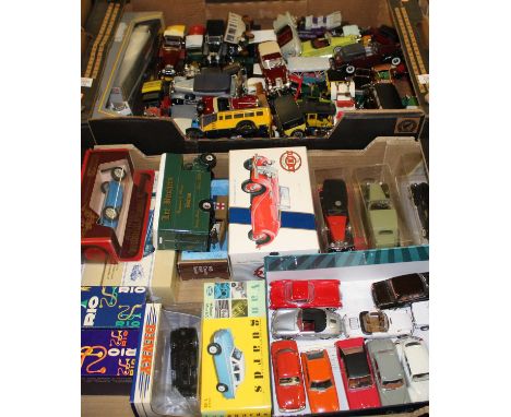 Two boxes of mixed modern diecast to include Corgi Classics Models of Yesteryear, Rio, Vanguards etc