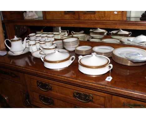 Paragon Athena sixty five piece dinner and tea service, eight place setting including two tureens (overall condition as new).