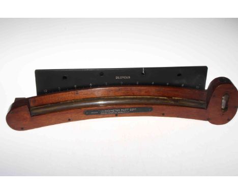 Wooden clinometer, patt 5292, 56cm by 14cm.