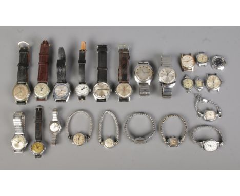 A large collection of Ladies and Gents manual and automatic wristwatches, to include examples from Sekonda, Timex, Ingersoll,