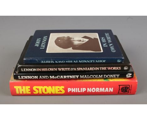 Four music related books, including first editions. Includes John Lennon In His Own Write (first edition), In His Own Write &
