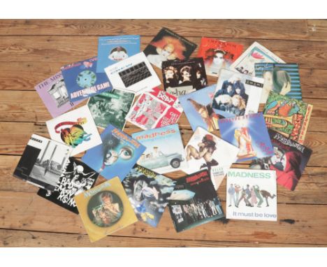 A large collection of 7" singles, various dates and genres to include Marillion Lavender, Warm Wet Circles, Sugar Mice, Incom