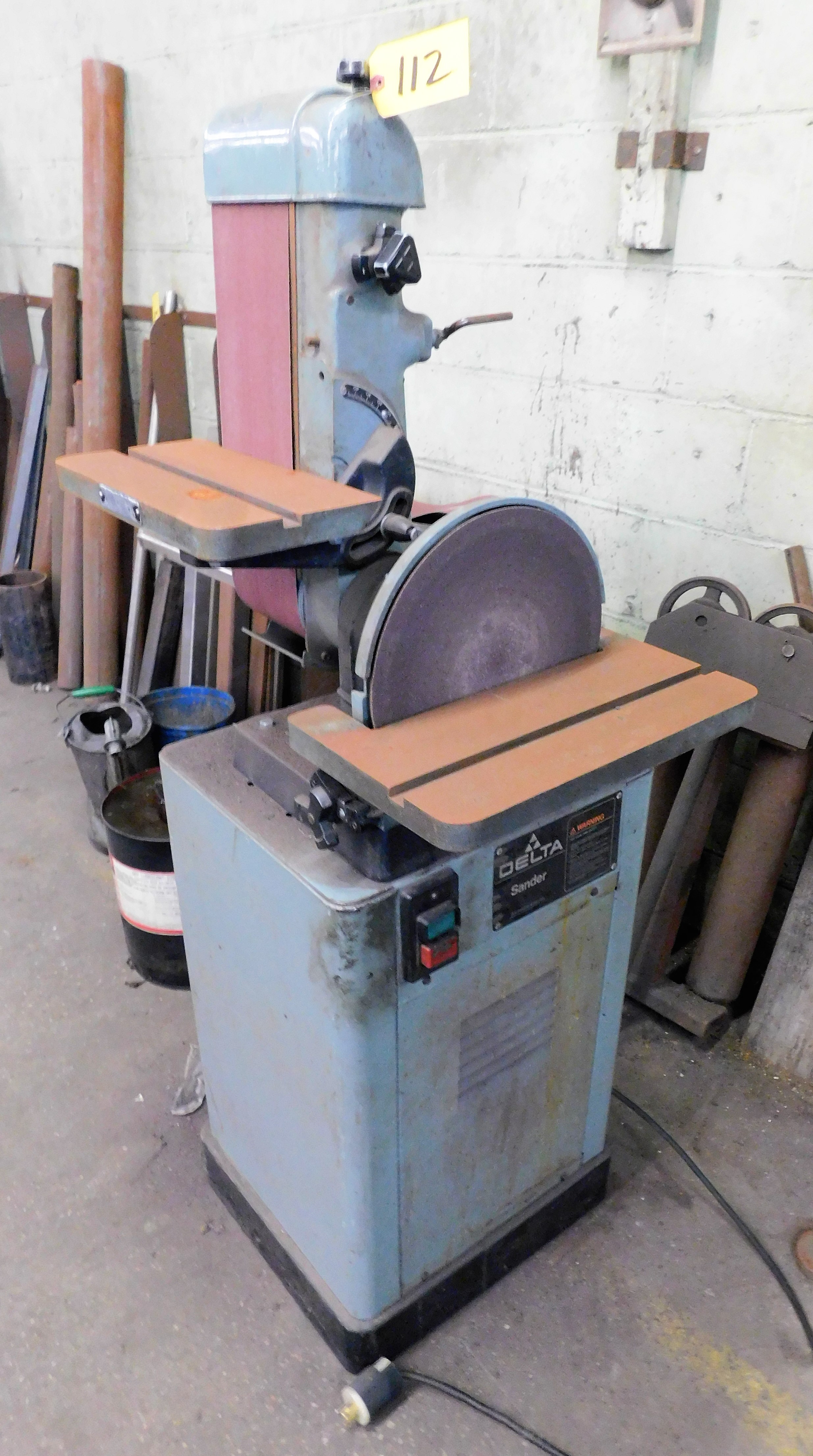 DELTA MDL. 31730 6" X 12" BELT DISC SANDER, S/N 88A02966
