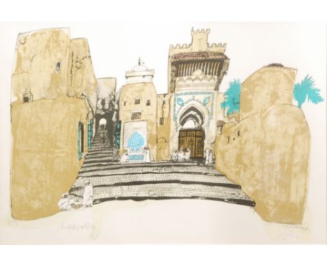 Paul Hogarth, OBE, RA (1917-2001) - 'The Gates of Fez', lithograph, signed in pencil, numbered 120/150, published by Christie