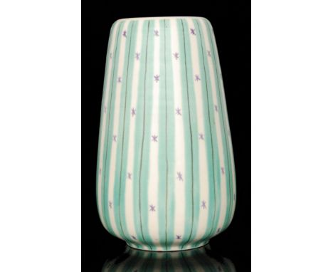 Poole Pottery - A 1950s Freeform shape 685 vase decorated in the YMT pattern, impressed and painted marks, height 20cm