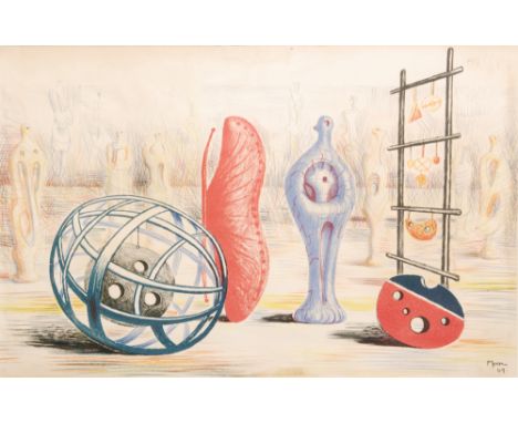 Henry Moore - Sculptural Objects - A lithograph print published by School Prints Ltd. from an edition of approx. 3000, 1946-4