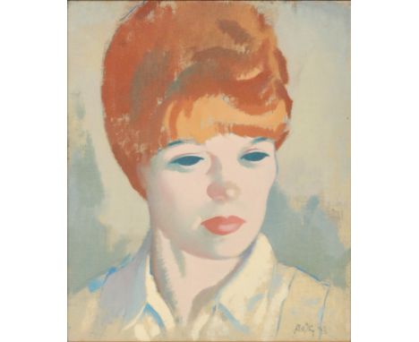 Robert Duckworth Greenham, RBA, ROI (1906-1976) - 'Portrait of Margaret Atkinson, model at Camberley Further Education Centre