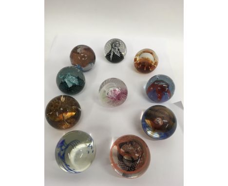 Ten large size Caithness paperweights including ‘Rhymn and Blues’ and ‘Inner Circle’