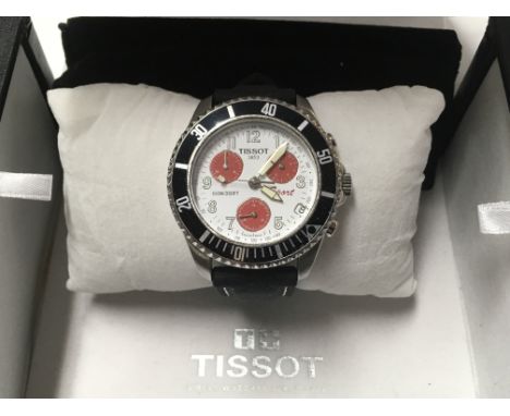A boxed gents Tissot chronograph watch