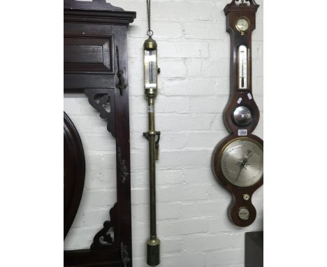 A ships brass Niegretti & Zambia mercury stick barometer.