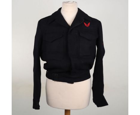British Fleet Air Arm 5B Aircrew Working Dress Blouse 1946, a nice example of this pattern of jacket with original insignia s