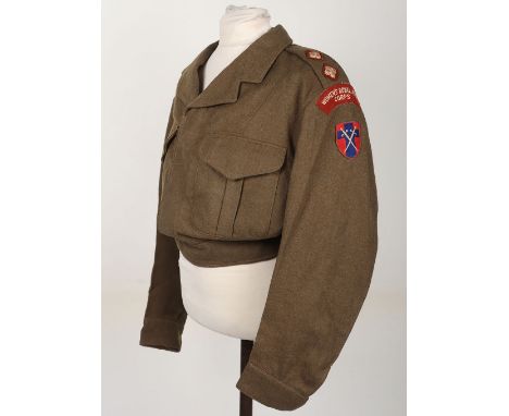 Women’s Royal Army Corps Battle Dress Blouse, 21st Army Group, nice women’s battle dress blouse with original post war insign