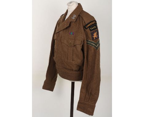 Somerset Light Infantry Battle Dress Blouse, 43rd Wessex Division, Somerset LI battle dress blouse of the 43rd Wessex Divisio