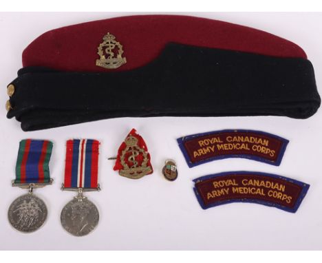 A Second World War grouping to the Royal Canadian Army Medical Corps, War Medal 1939-45, Canadian issue, Canadian Volunteer S