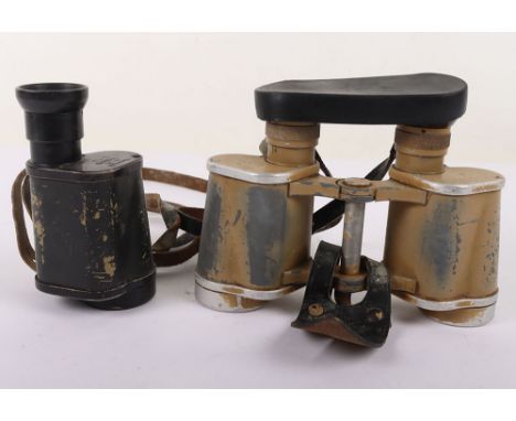 German WW2 Monocular and Binocular, Nice original WW2 German optics, one monocular, ‘Dienstglas’ marked, as well as the maker