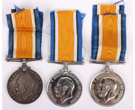 A collection of 3 WW1 British War Medals. Awarded to “801344 GNR. H. HUTTON R.A.” – George Hutton a 22-year-old Labourer from