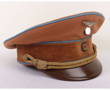 Third Reich NSDAP Political Leaders Peaked Cap, unusual example produced in a different cloth to the standard political leade