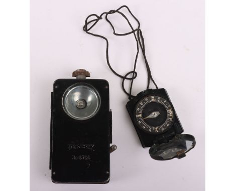 WW2 German Marching compass and Pertrix Torch, Original German marching compass in good condition with makers stamp also an o