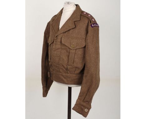 Royal Army Chaplains Department Captains Battle Dress Blouse, 49th Division, RAChD battle dress blouse with original titles a