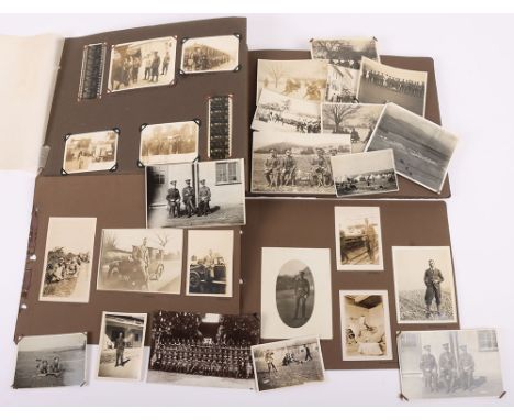 Leicestershire Regiment Photograph Album Far East / Hong Kong: Album with good selection of stuck in post cards and loose pho