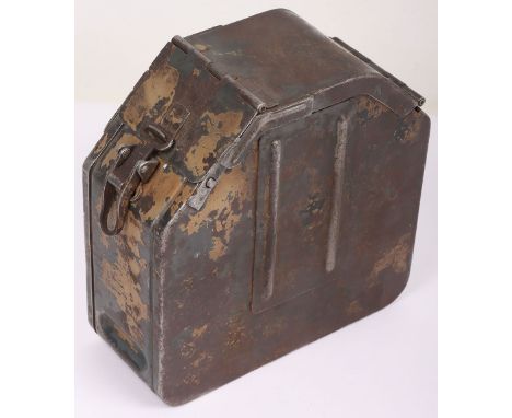 WW2 German MG34/42 Armoured Vehicle Ammunition Box: A nice combat piece with traces of original finish and tropical sand AK o