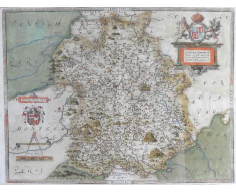 Saxton (Christopher) Salopiae Comitatus, One of thirty five maps of An Atlas of England and Wales, first edition (Christopher