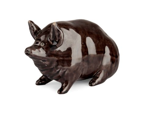 covered in a charcoal glaze, impressed mark WEMYSS WARE/ R. H. &amp; S.(16cm long)