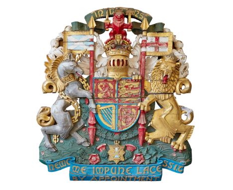painted in coloured enamels and with gilt embellishments, bears the mottos IN DEFENS AND NEMO ME IMPUNE LACESSIT/ BY APPOINTM