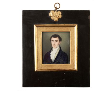 gouache on ivory, inscribed verso MRS. BRATSON/ NO. 26 HOWE STREET/ EDINBURGH/ LEGHORN/ DECR. 1819(6.5cm x 5.5cm)