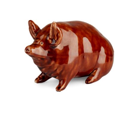 covered in a brown glaze, impressed mark WEMYSS WARE/ R. H. &amp; S.(16cm long)